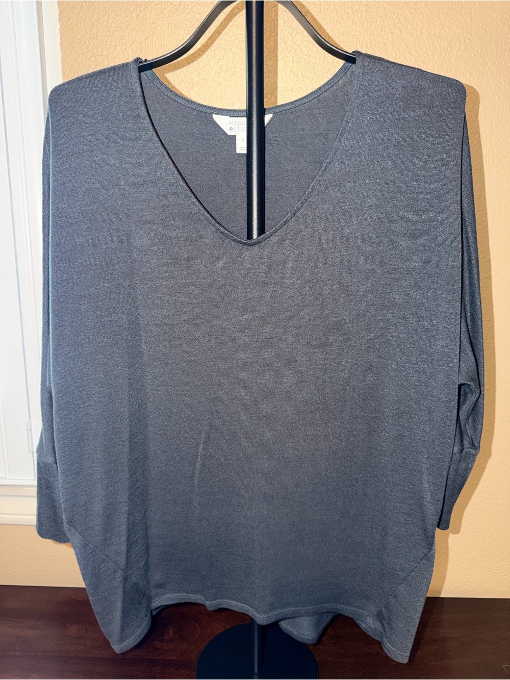 Market & Spruce Charcoal V-Neck Oversized Pullover